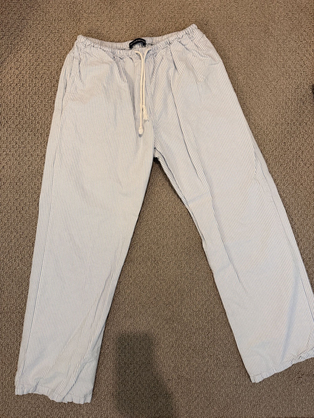 Brandy Melville Light Blue Striped Pants